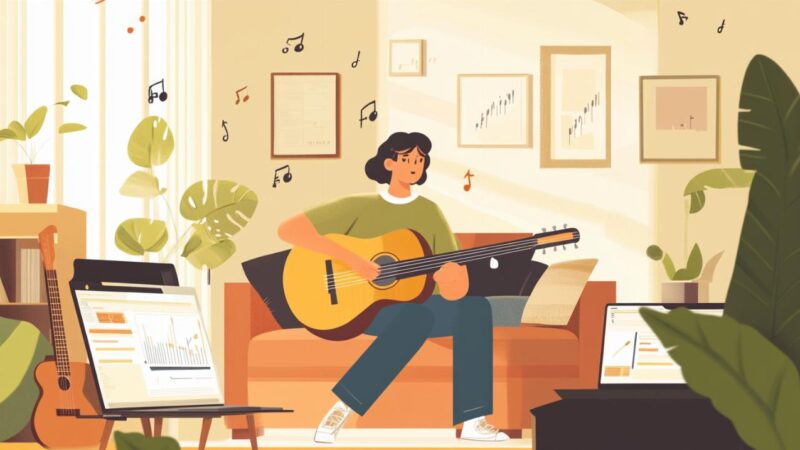 Comment apprendre la guitare en ligne à votre rythme